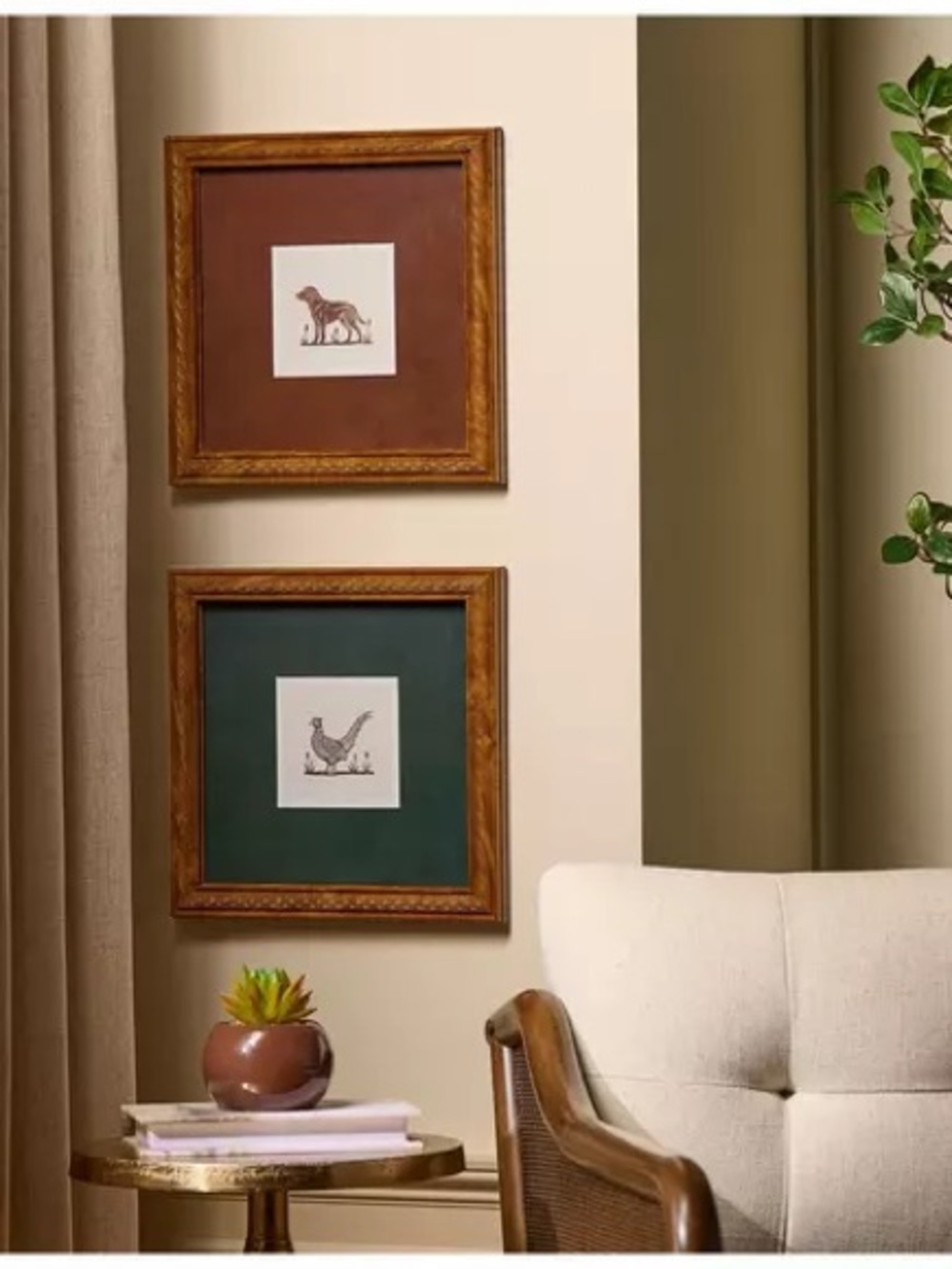 Kinkeeping Set of TWO Matted Framed Wall Art